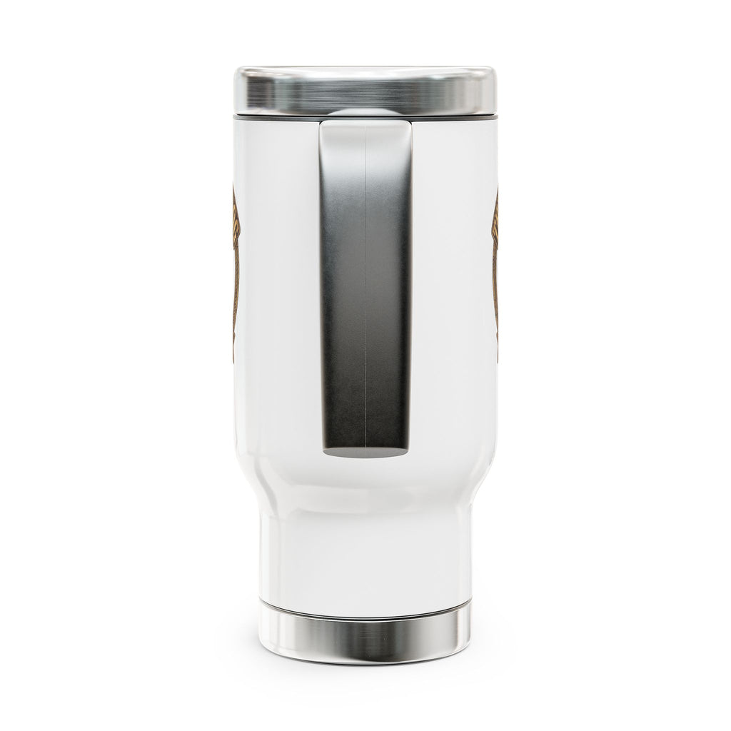 The Naughty Dog 14oz Stainless Travel Mug with Handle – Insulated Coffee Tumbler