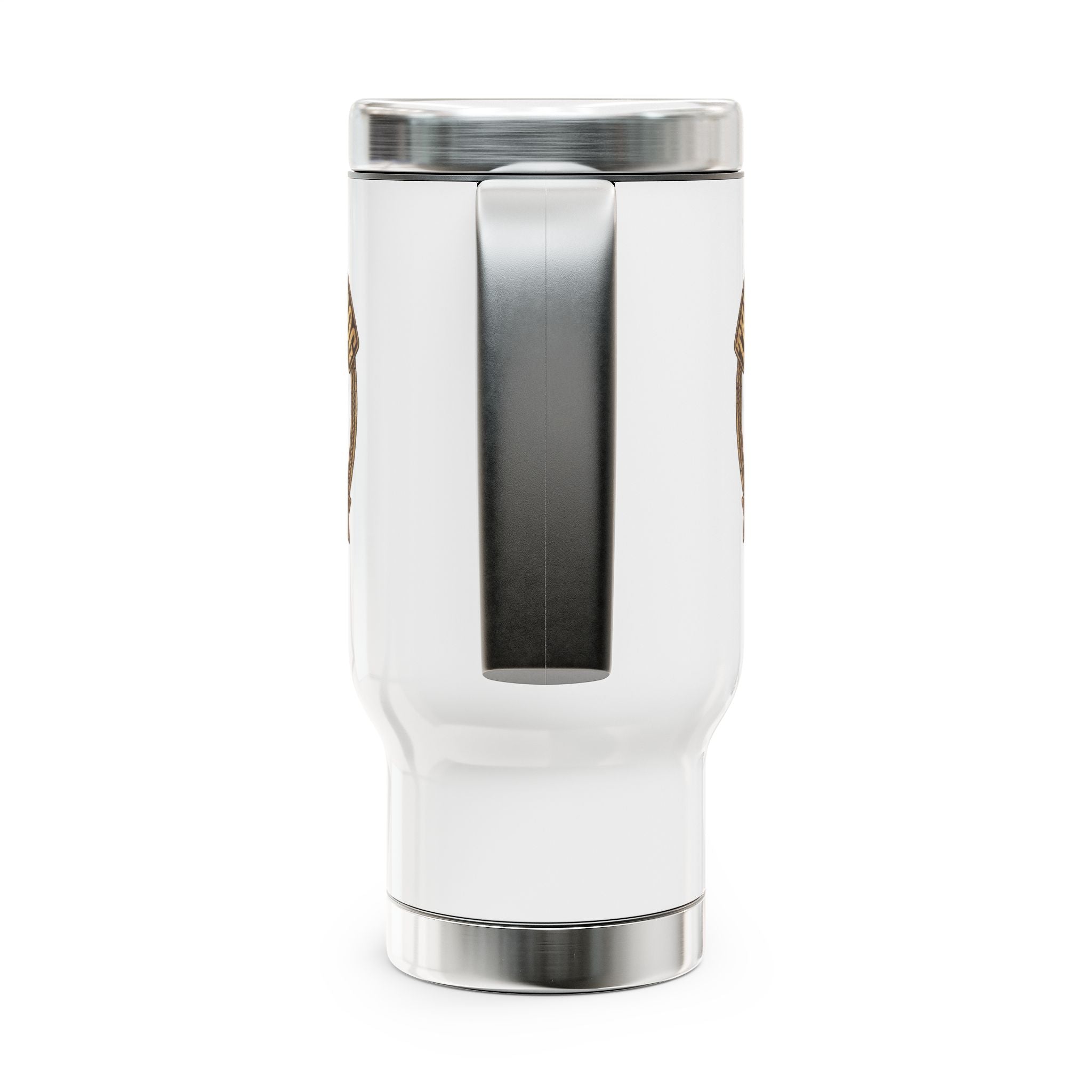 The Naughty Dog 14oz Stainless Travel Mug with Handle – Insulated Coffee Tumbler