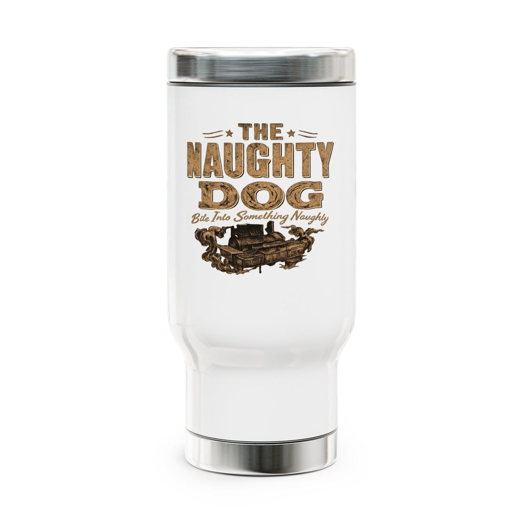 Travel Mug — The Naughty Dog "Bite Into Something Naughty" Stainless Steel 14oz