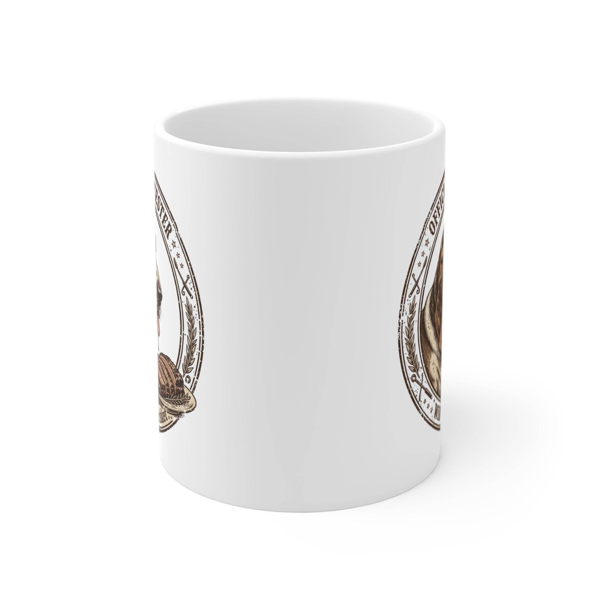 Coffee Mug — "Official Taste Tester: Will Work For Brisket" Basset Hound Design