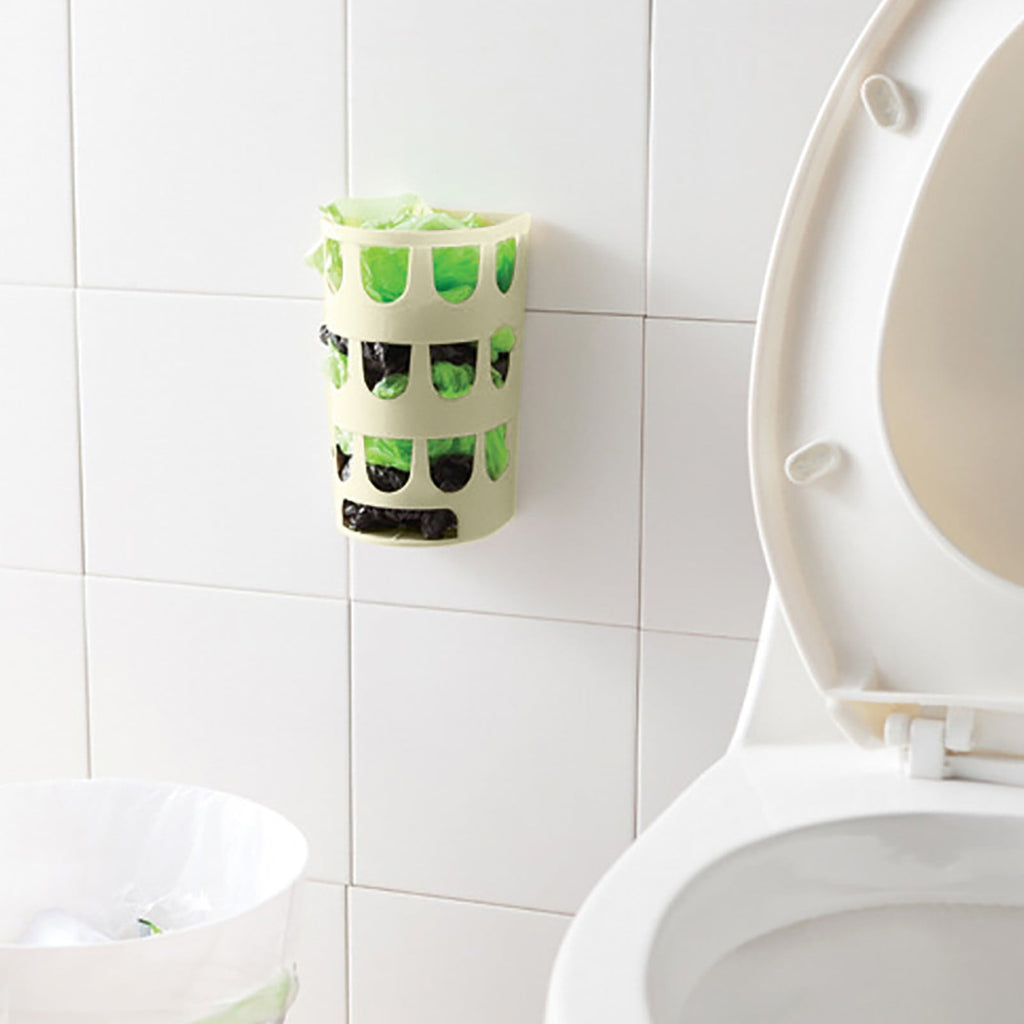 Rack ! Wall Mounted Garbage Bags Tray Storage Box Multipurpose Plastic Bags Holder Rack Kitchen Tableware Sundries Organizer, Wire Shelving Promotion Include 1Pc Storage Rack Green