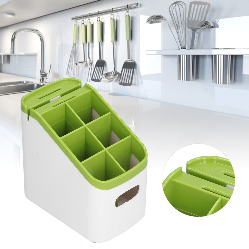 Cutlery Storage Box with Knife Rack Drain Chopstick Rack Kitchen Supplies Storage Rack