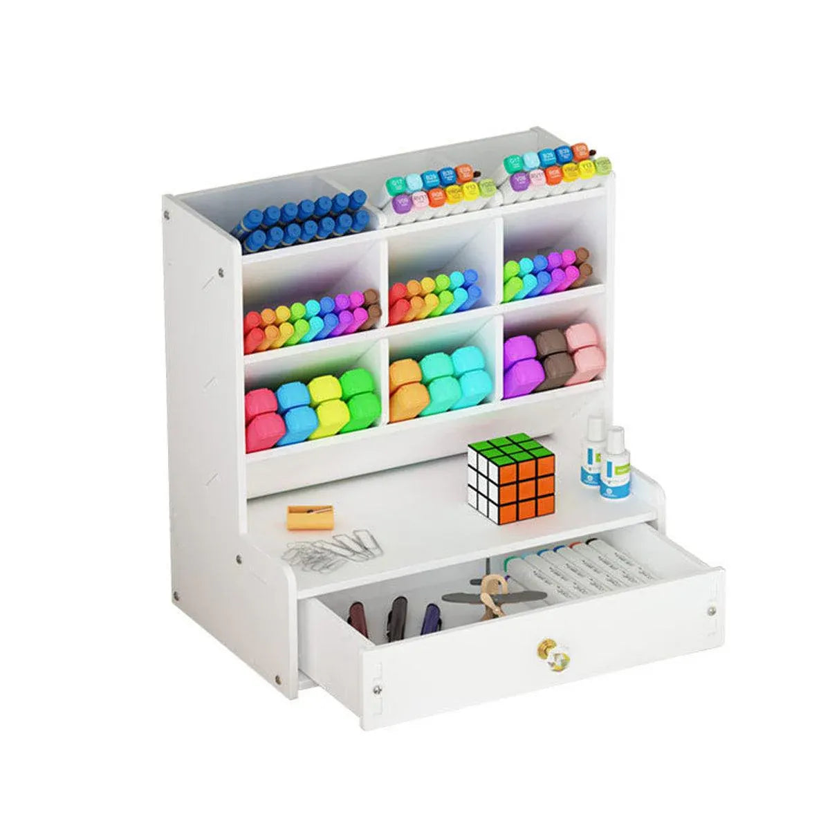 Office Desk Organizer Storage Drawer Pen Pencil Holder DIY Case Storage Rack