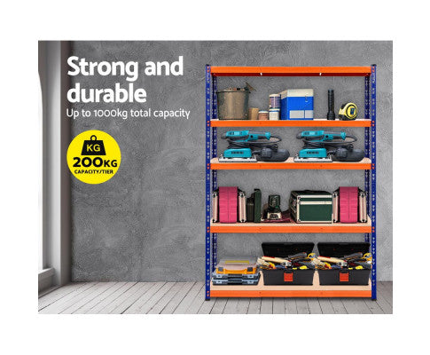 Giantz 1.8M Garage Shelving Warehouse Rack Pallet Racking Storage Shelve Blue
